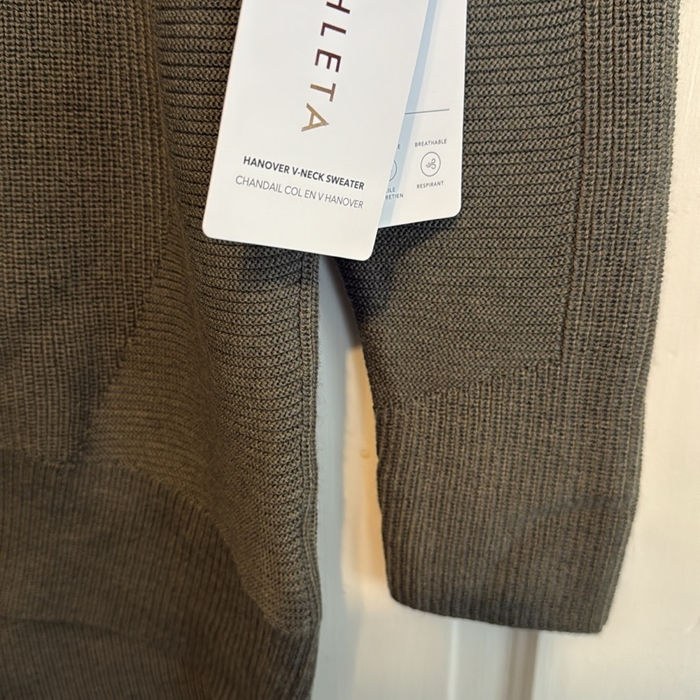 Athleta Hanover sweater, NWT, medium, green-gray - Picture 3 of 4
